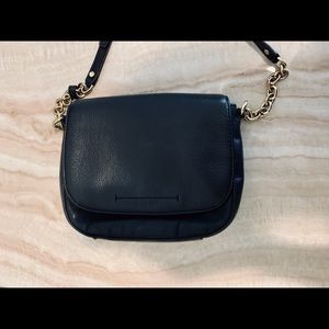 Black leather banana republic purse